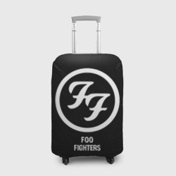 Чехол для чемодана 3D Foo Fighters glitch на темном фоне