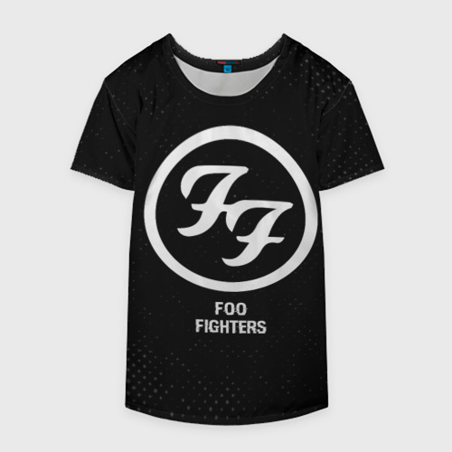 Накидка на куртку 3D Foo Fighters glitch на темном фоне, цвет 3D печать - фото 4