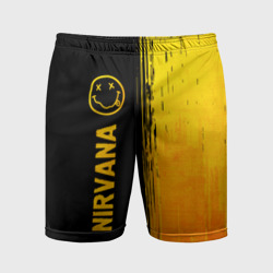 Мужские шорты спортивные Nirvana - gold gradient: по-вертикали