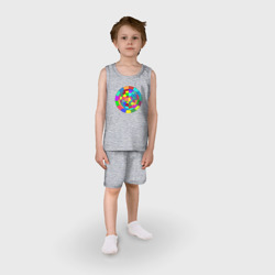 Детская пижама с шортами хлопок Круг спектр из прямоугольников - фото 2