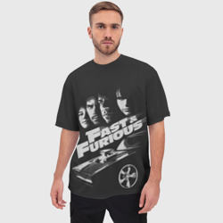 Мужская футболка oversize 3D The Fast and the Furious - фото 2