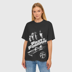 Женская футболка oversize 3D The Fast and the Furious - фото 2