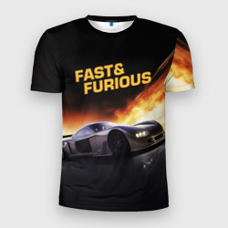 Мужская футболка 3D Slim Fast and Furious