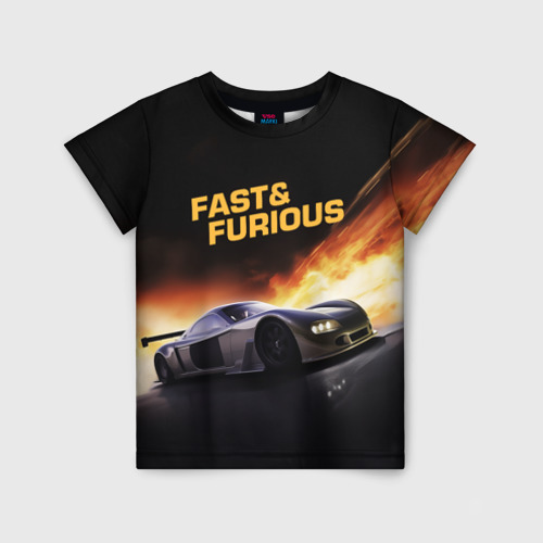 Детская футболка 3D Fast and Furious, цвет 3D печать