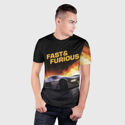 Мужская футболка 3D Slim Fast and Furious - фото 2