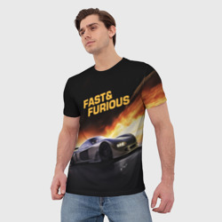 Мужская футболка 3D Fast and Furious - фото 2