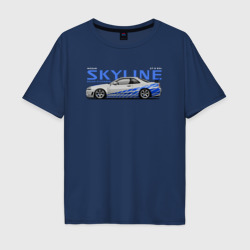 Мужская футболка хлопок Oversize Skyline Nissan