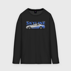 Мужской лонгслив oversize хлопок Skyline Nissan