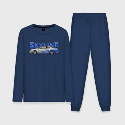 Мужская пижама с лонгсливом хлопок Skyline Nissan
