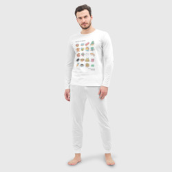 Мужская пижама с лонгсливом хлопок Android Алфавит by Android Broadcast - фото 2
