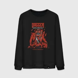 Мужской свитшот хлопок Dagger Guy Night by Android Broadcast