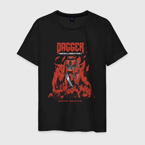 Мужская футболка хлопок Dagger Guy Night by Android Broadcast, цвет черный