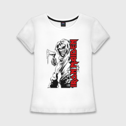 Женская футболка хлопок Slim Iron Maiden fans