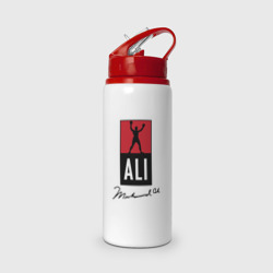 Бутылка для воды с трубочкой Muhammad Ali boxer