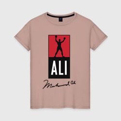 Женская футболка хлопок Muhammad Ali boxer