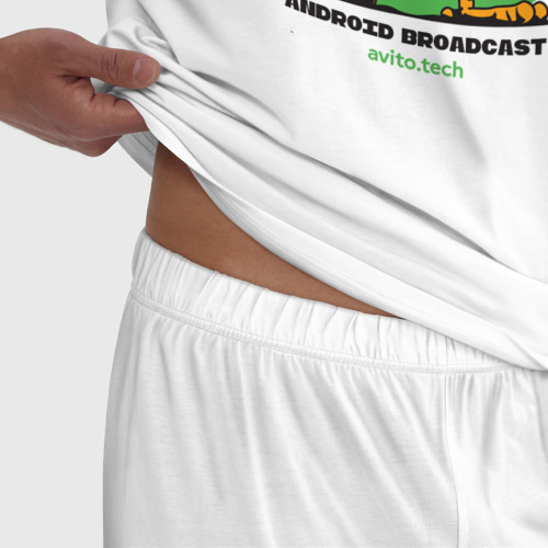 Мужская пижама хлопок AndroBird by Android Broadcast, цвет белый - фото 6