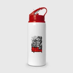 Бутылка для воды с трубочкой Iron Maiden eyes