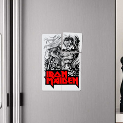 Плакат с принтом Iron Maiden eyes для любого человека, вид спереди №4. Цвет основы: белый