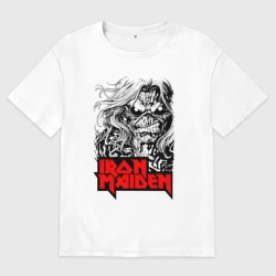 Женская футболка хлопок Oversize Iron Maiden eyes