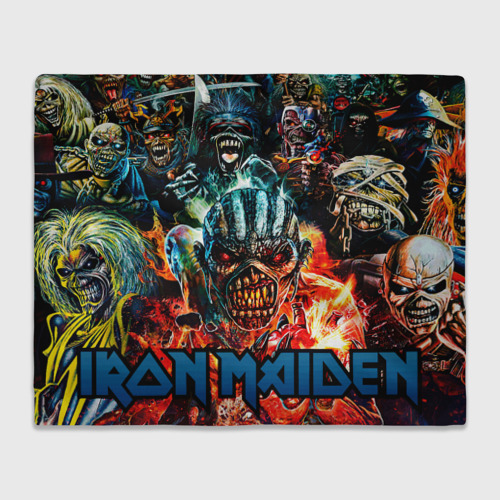 Плед 3D Iron Maiden all, цвет 3D (велсофт)