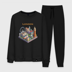 Мужской костюм хлопок London Isometric