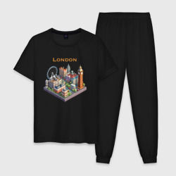 Мужская пижама хлопок London Isometric