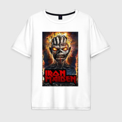 Мужская футболка хлопок Oversize Iron evil head