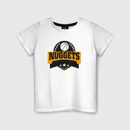 Детская футболка хлопок Team Nuggets, цвет белый