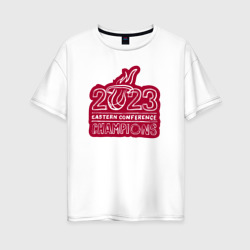 Женская футболка хлопок Oversize 2023 Miami Heat