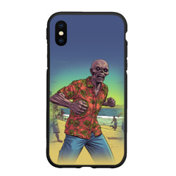 Чехол для iPhone XS Max матовый Зомби на пляже