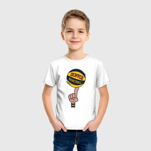 Детская футболка хлопок Denver ball, цвет белый - фото 3