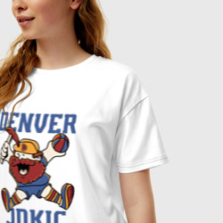 Женская футболка хлопок Oversize Denver Jokic - фото 2