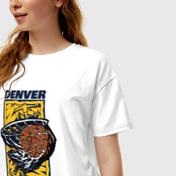 Женская футболка хлопок Oversize Denver splash - фото 2