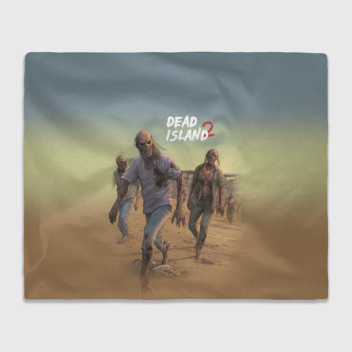 Плед 3D Zombies on the beach, цвет 3D (велсофт)