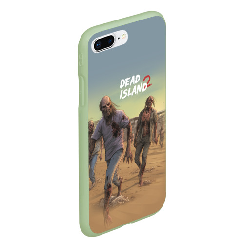 Чехол для iPhone 7Plus/8 Plus матовый с принтом Zombies on the beach, вид сбоку #3