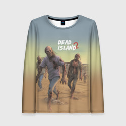 Женский лонгслив 3D Zombies on the beach