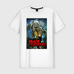 Мужская футболка хлопок Slim Drunk Iron Maiden