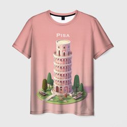 Мужская футболка 3D Pisa Isometric