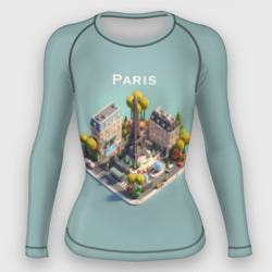 Женский рашгард 3D Paris Isometric