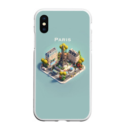 Чехол для iPhone XS Max матовый Paris Isometric