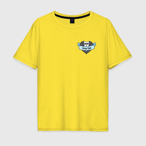 Мужская футболка хлопок Oversize Команда жениха, цвет желтый