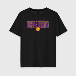 Женская футболка хлопок Oversize Team Lakers