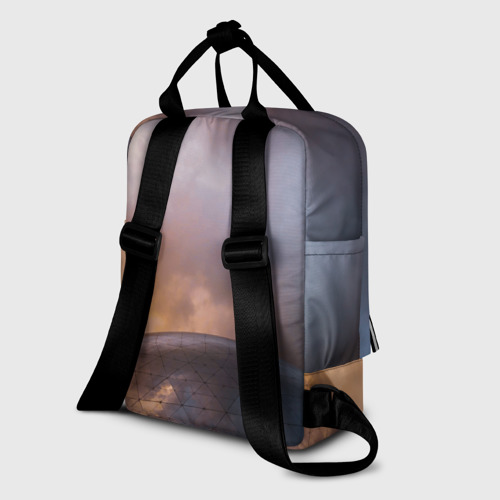 Женский рюкзак 3D Часть металлической планеты и туман - фото 5