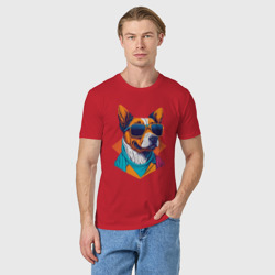 Мужская футболка хлопок Пляжный пес - фото 2