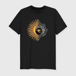 Мужская футболка хлопок Slim С солнцем и луной