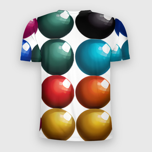 Мужская футболка 3D Slim Шары для бильярда, цвет 3D печать - фото 2