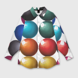 Женская рубашка oversize 3D Шары для бильярда