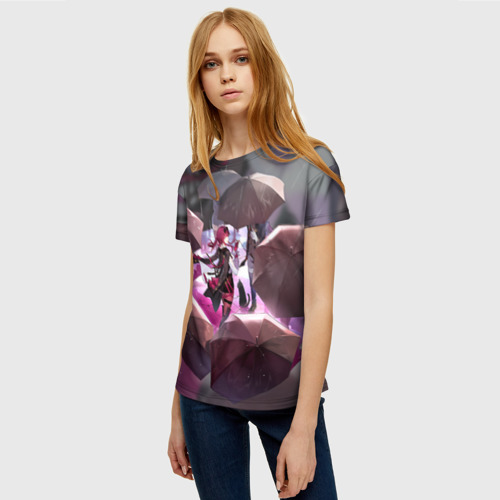 Женская футболка 3D с принтом Кафка электрический тип, фото на моделе #1