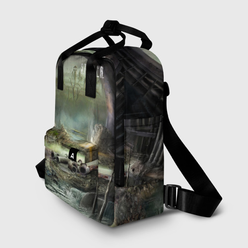 Женский рюкзак 3D с принтом Stalker выход из коллектор, фото на моделе #1