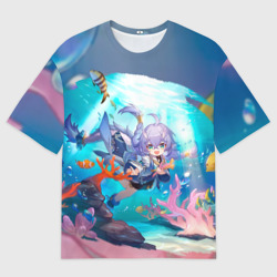 Женская футболка oversize 3D Байлу электрический тип